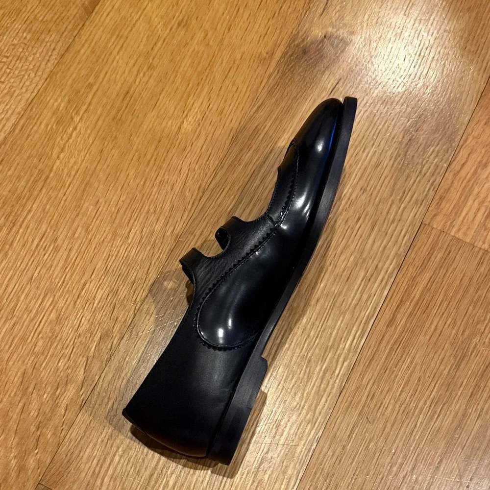 The Office of Angela Scott Black Leather Mary Jane Loafer - Picture 3 of 3